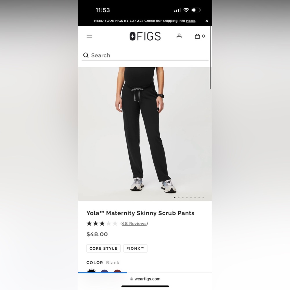 FIGS Yola maternity scrub pants